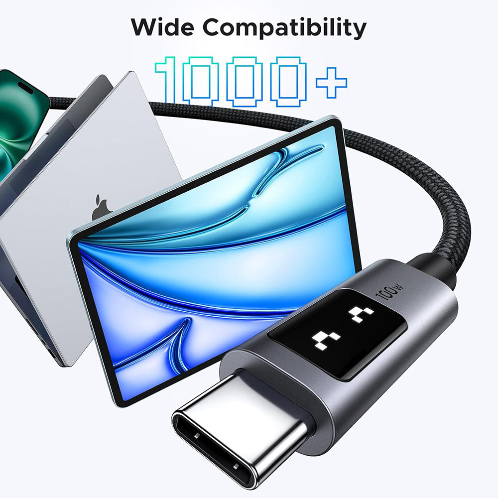 Kabel za podatke in polnjenje USB-C - USB-C UGREEN L509, 100W, 2m, Siv