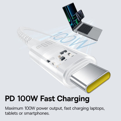 Podatkovni in polnilni kabel USB-C - USB-C Baseus Gem, 100W, 2m, Bel P10373000211-01