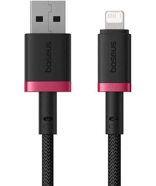 Kabel za prenos podatkov in polnjenje USB-A - Lightning Baseus Dura Series, 18W, 2m, Rdeč P10377801U01-03