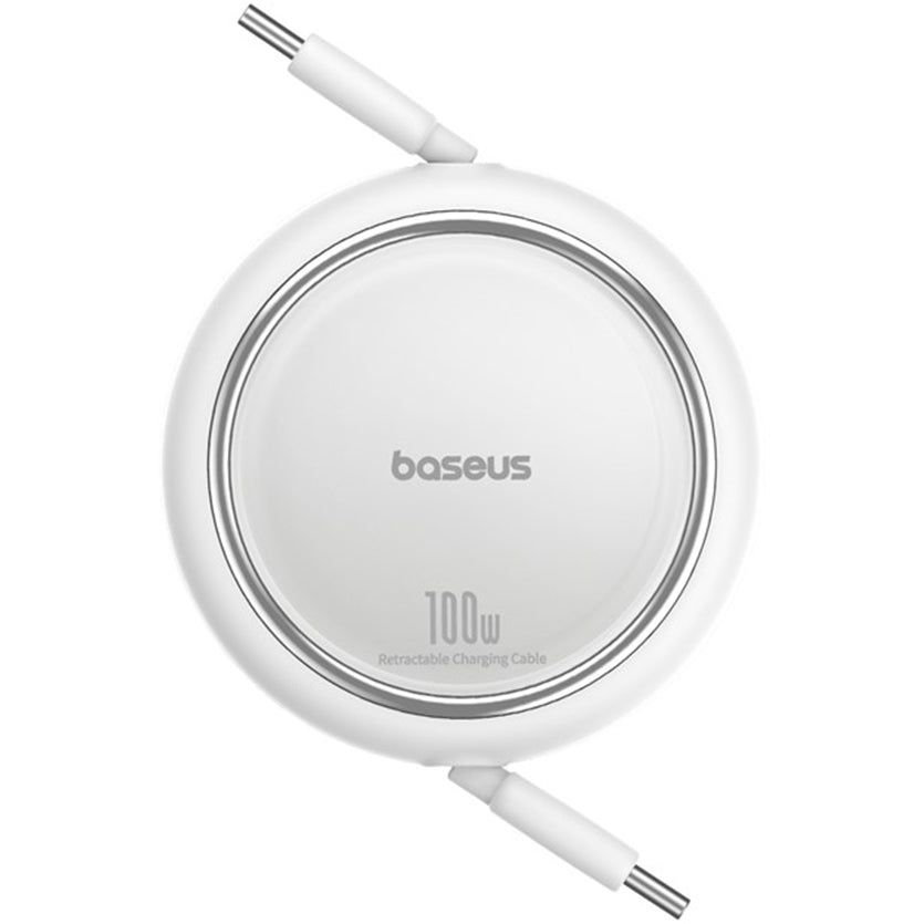 Kabel za podatke in polnjenje USB-C - USB-C Baseus Free2Draw Mini Retractable, 100W, 1m, Bel P10364500211-00