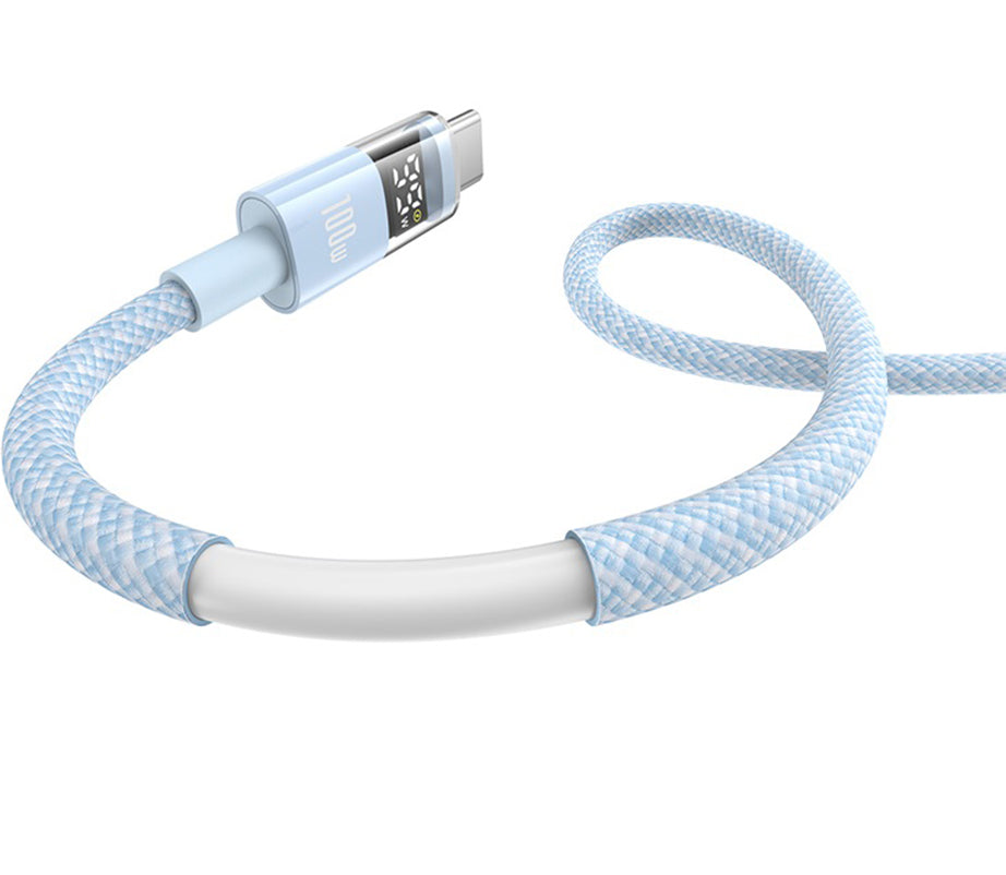 Kabel za podatke in polnjenje USB-A - USB-C Baseus Display 2, 100W, 2m, Modra P10382701311-01