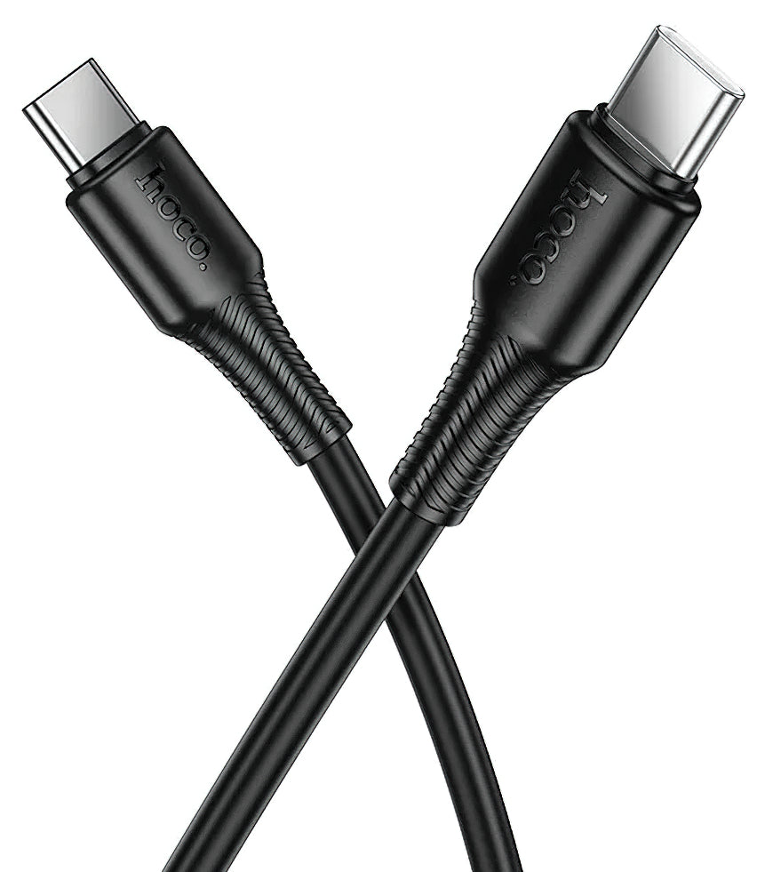 Kabel za podatke in polnjenje USB-C - USB-C HOCO X120, 60W, 1m, črn
