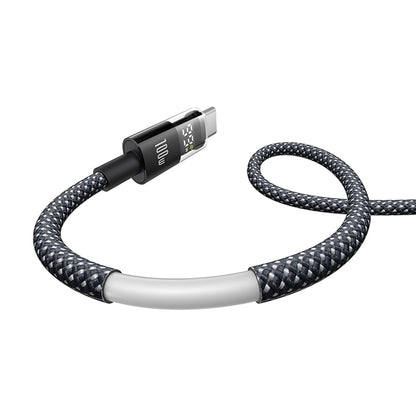 Kabel za prenos podatkov in polnjenje USB-C - USB-C Baseus Display 2, 100W, 1m, črn P10382702121-00