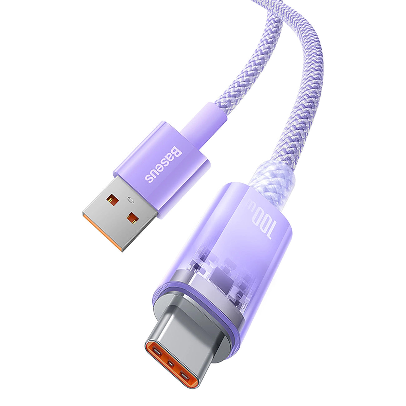 Kabel za podatke in polnjenje USB-A - USB-C Baseus Explorer, 100W, 1m, Vijolična CATS010405