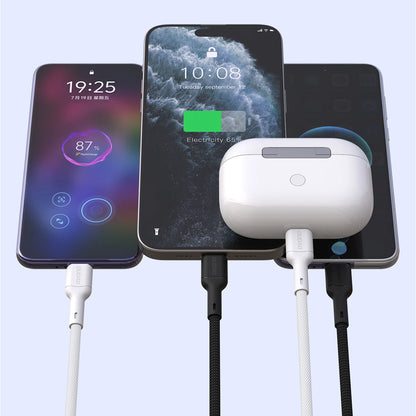 Podatkovni in polnilni kabel USB-C - USB-C Dudao L9C, 65W, 1m, Bel
