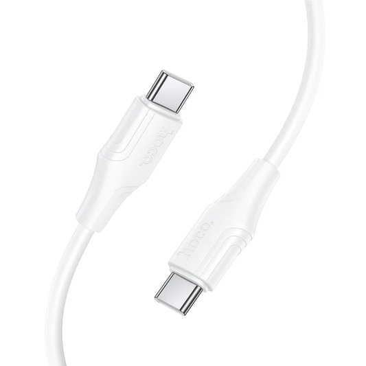 Podatkovni in polnilni kabel USB-C - USB-C HOCO X124, 60W, 1m, Bel