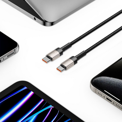 USB-C podatkovni in polnilni kabel - USB-C Tech-Protect Ultraboost EVO, 100W, 1m, srebrna