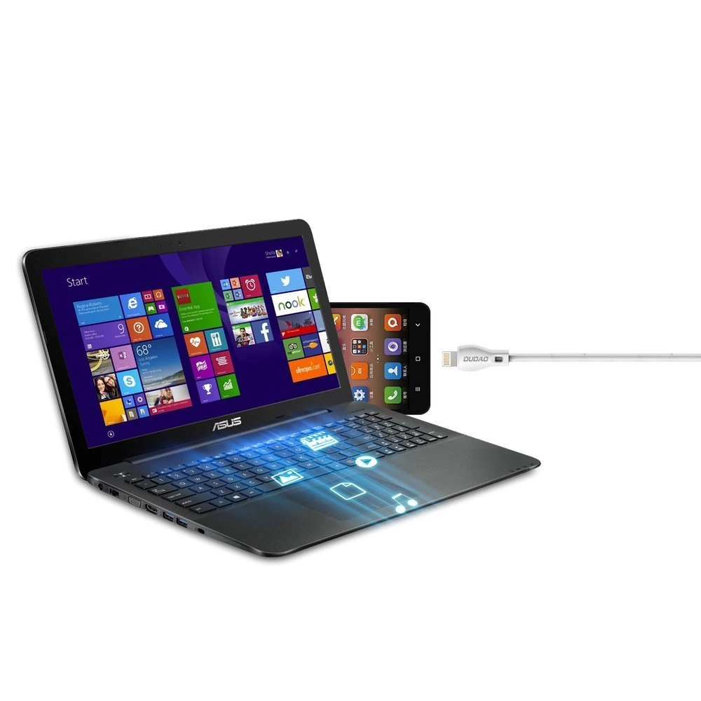 USB-A - Lightning podatkovni in polnilni kabel Dudao L4L, 18W, 1m, bel