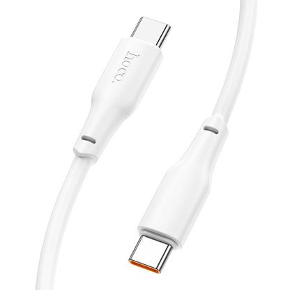 Podatkovni in polnilni kabel USB-C - USB-C HOCO X93, 100 W, 1 m, bel 