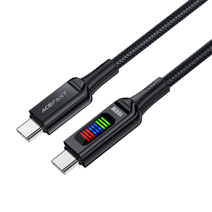 Podatkovni in polnilni kabel USB-C - USB-C Acefast C7-03, 100W, 1.2m, črn