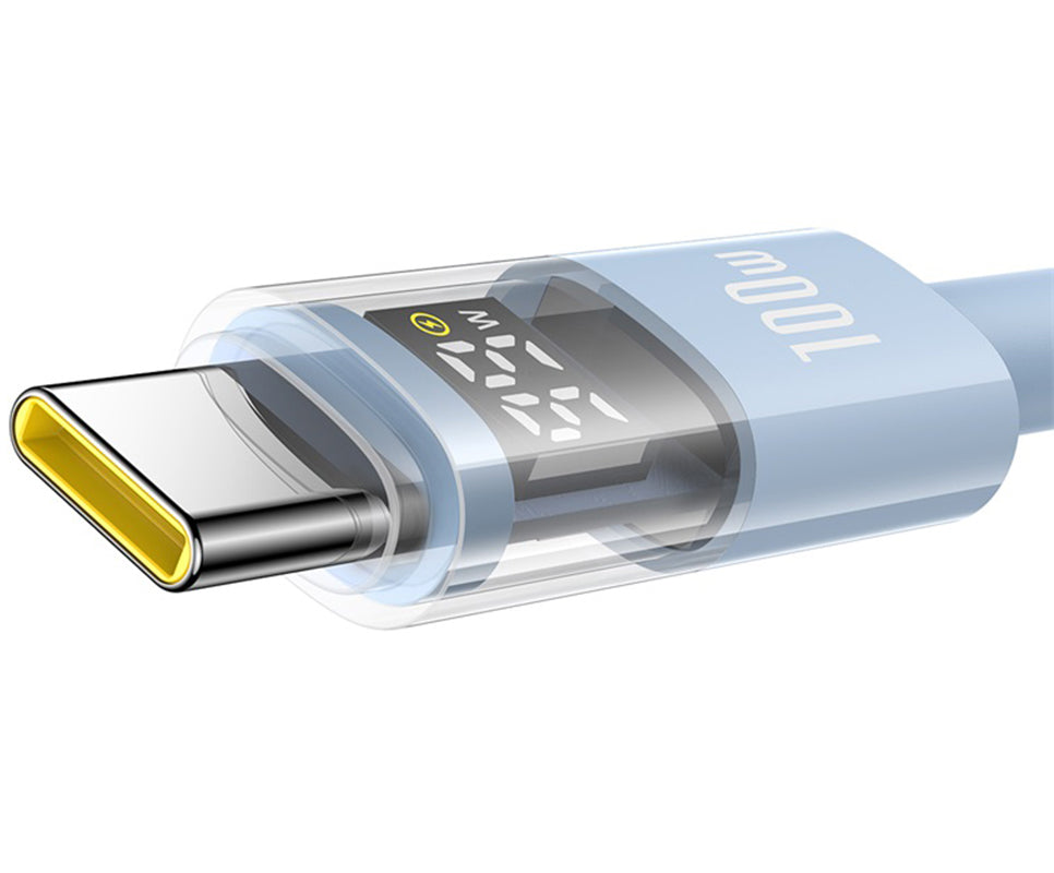 Kabel za podatke in polnjenje USB-A - USB-C Baseus Display 2, 100W, 2m, Modra P10382701311-01