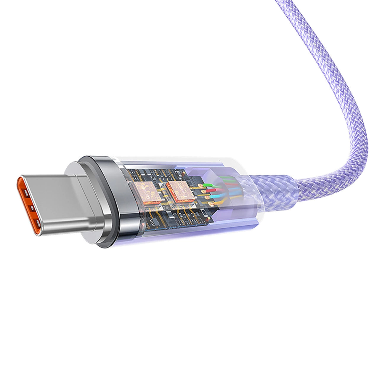 Kabel za podatke in polnjenje USB-A - USB-C Baseus Explorer, 100W, 1m, Vijolična CATS010405