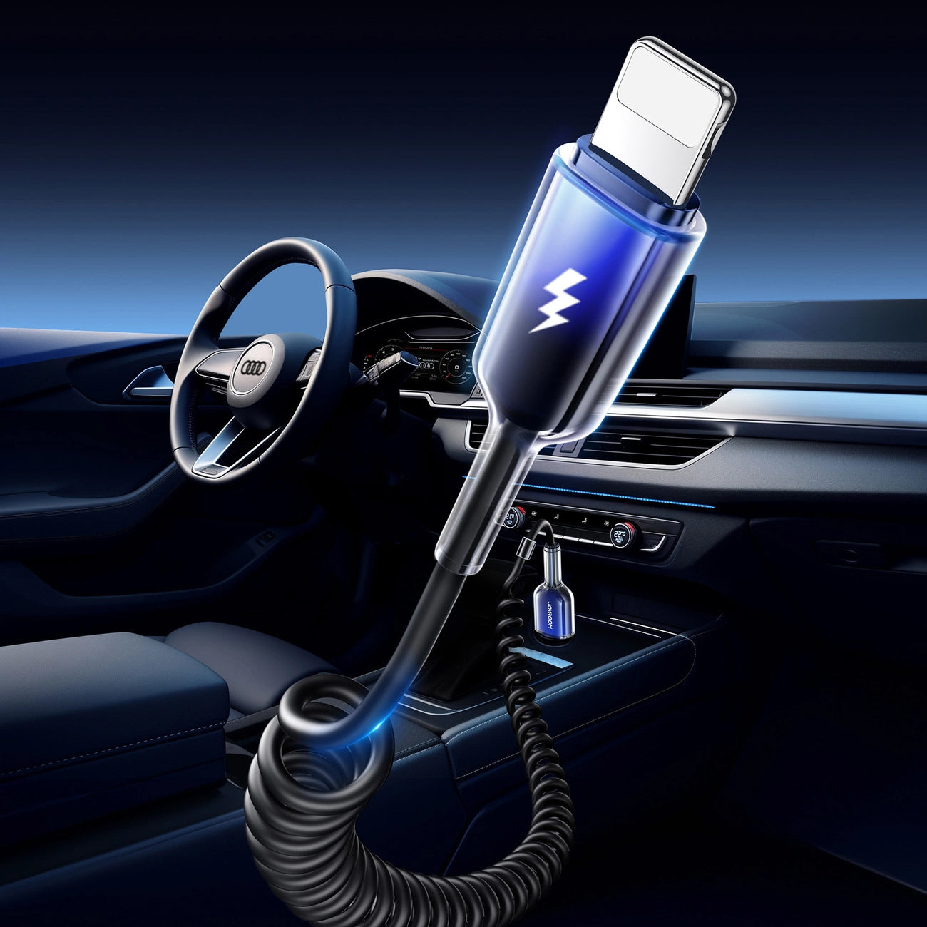 Kabel za prenos podatkov in polnjenje USB-A - Lightning Joyroom S-A43 Crystal, 18W, 1.5m, črn