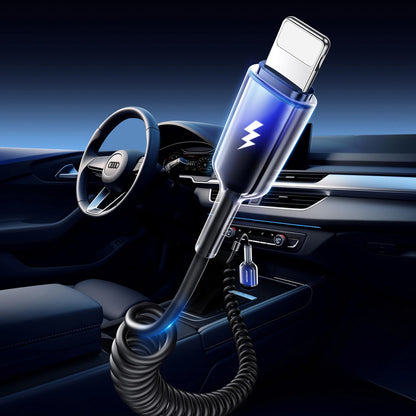 Kabel za prenos podatkov in polnjenje USB-A - Lightning Joyroom S-A43 Crystal, 18W, 1.5m, črn