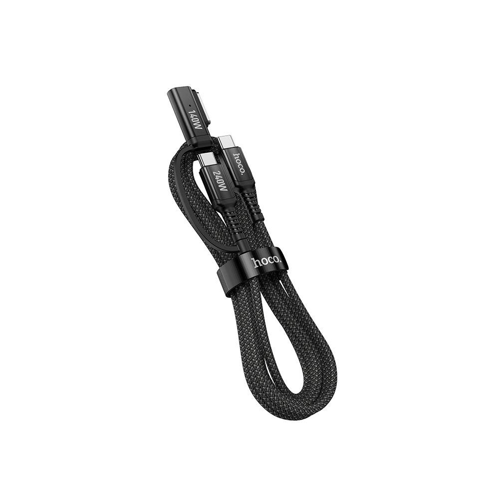 Polnilni kabel HOCO U142, USB-C - USB-C / MagSafe 3, 240W, 1.8m, črn