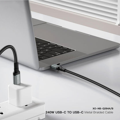 Kabel za podatke in polnjenje USB-C - USB-C XO Design NB-Q264B, 240W, 2m, črn