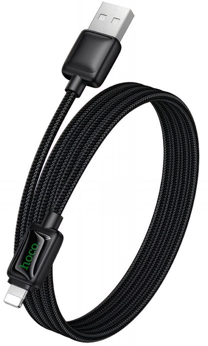 Kabel za podatke in polnjenje USB-A - Lightning HOCO U146, 12W, 1.2m, črn