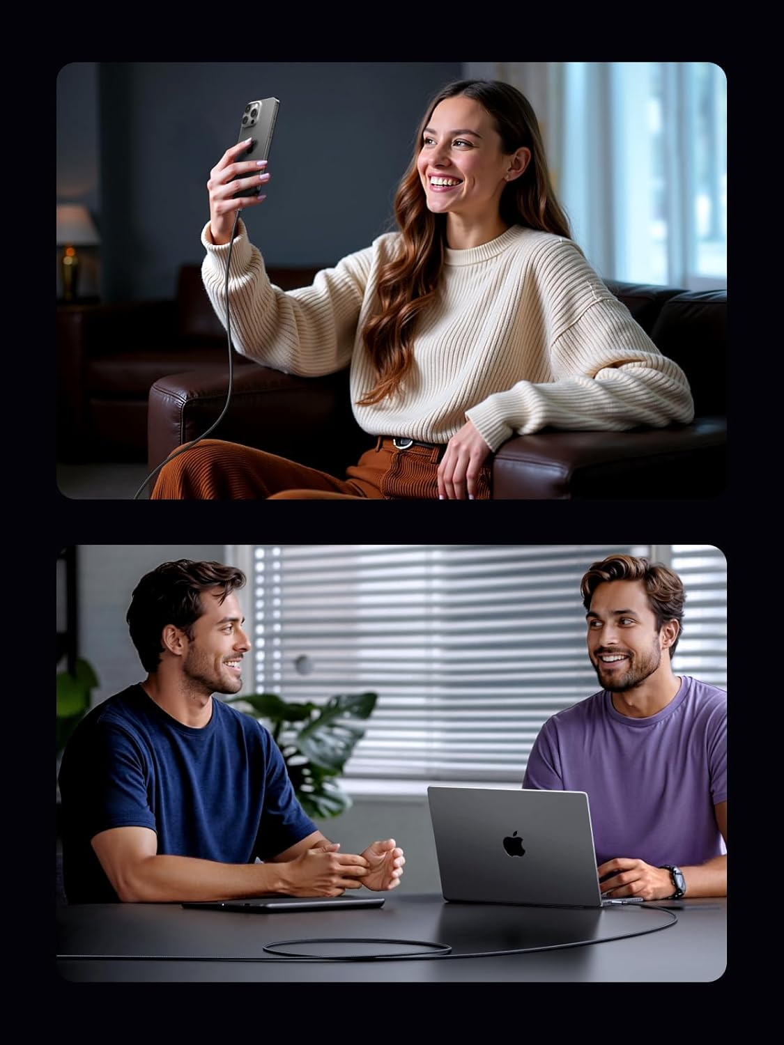 Kabel za podatke in polnjenje USB-C - USB-C UGREEN L524, 60W, 2m, Siv