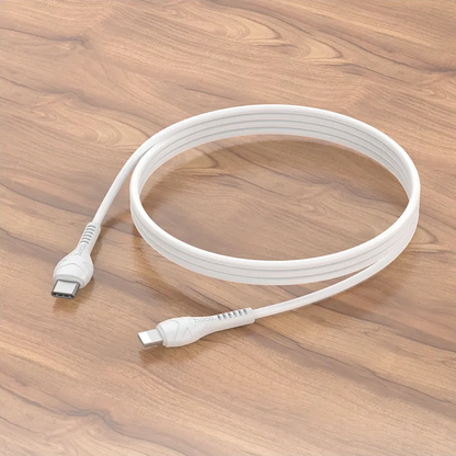 Podatkovni in polnilni kabel USB-C - Lightning HOCO X37, 27W, 1m, Bel