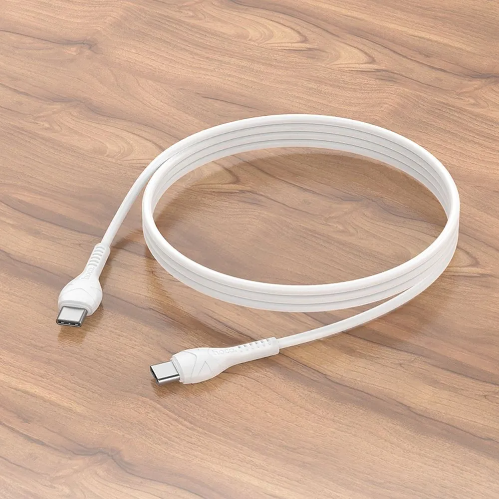 Kabel za podatke in polnjenje USB-C - USB-C HOCO X37, 60W, 1m, Bel