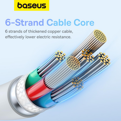 Kabel za podatke in polnjenje USB-C - USB-C Baseus Pudding, 100W, 1.2m, Bel P10355702221-00