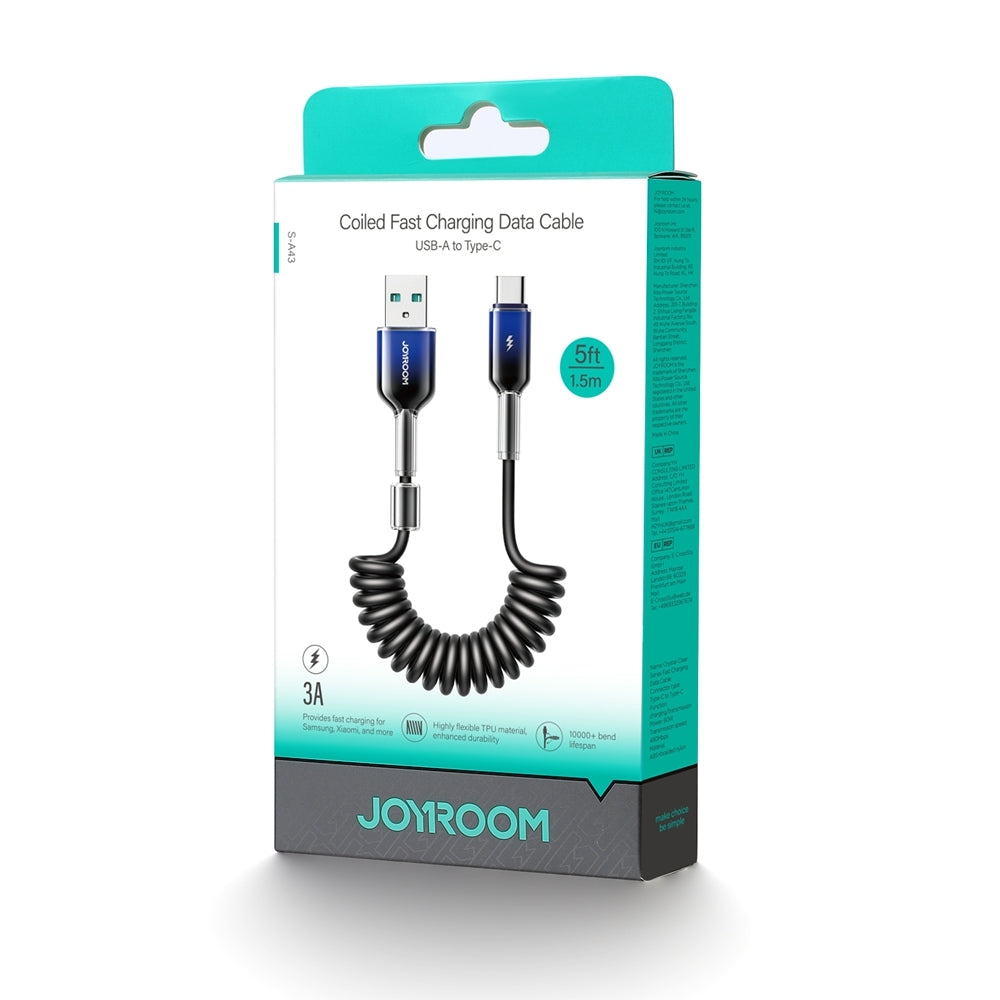 Kabel za podatke in polnjenje USB-A - USB-C Joyroom S-A43 Crystal, 60W, 1.5m, črn
