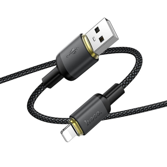 USB-A - Lightning podatkovni in polnilni kabel HOCO X128 Benefit, 12W, 1m, črn