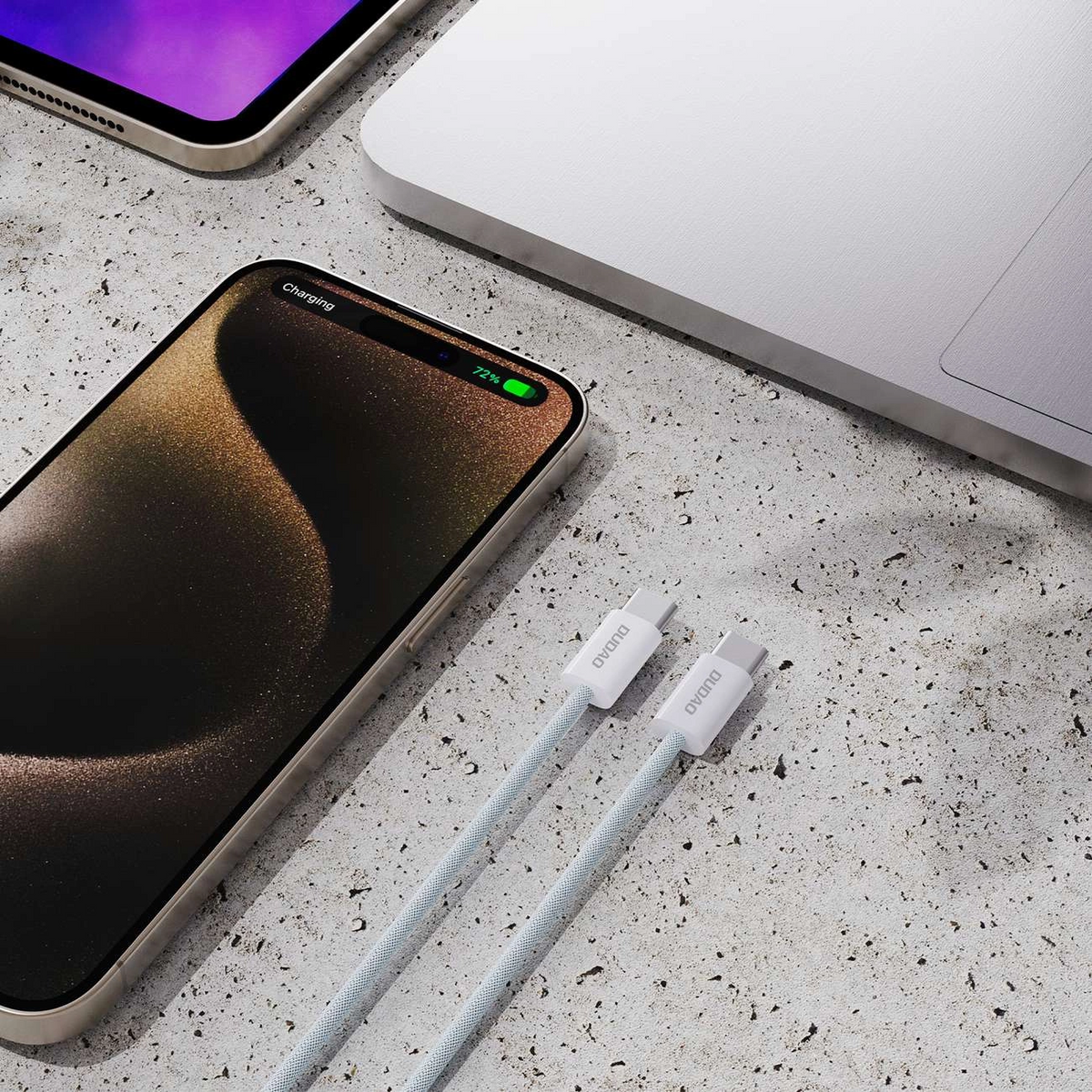 USB-C podatkovni in polnilni kabel - USB-C Dudao L6C, 30W, 1m, modra