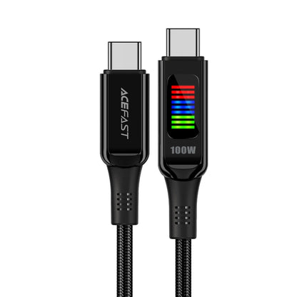 Podatkovni in polnilni kabel USB-C - USB-C Acefast C7-03, 100W, 1.2m, črn
