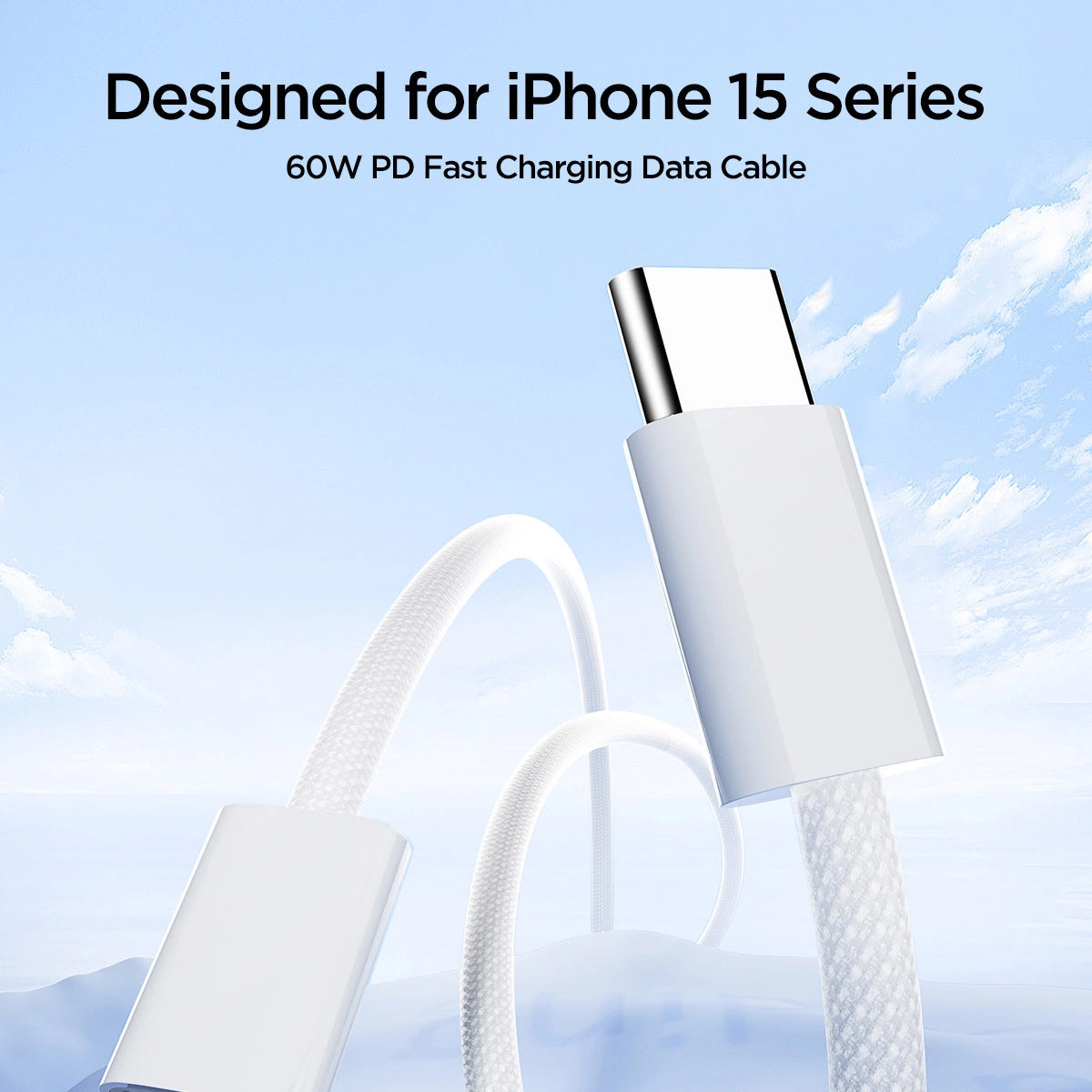 Podatkovni in polnilni kabel USB-C - USB-C Joyroom S-A45, 60 W, 1 m, bel 