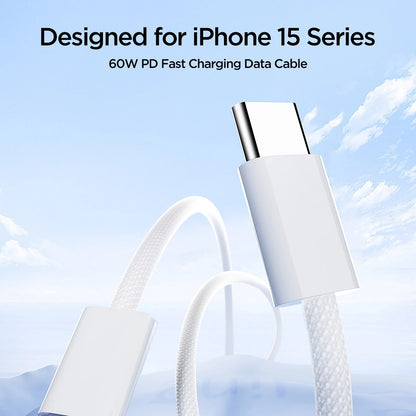 Podatkovni in polnilni kabel USB-C - USB-C Joyroom S-A45, 60 W, 1 m, bel 