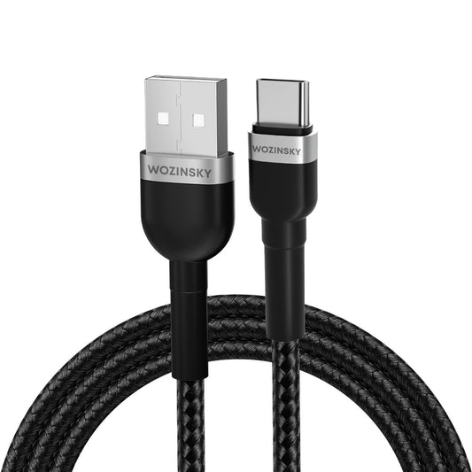 Kabel za podatke in polnjenje USB-A - USB-C WZK WNBAC1, 20W, 1m, črn