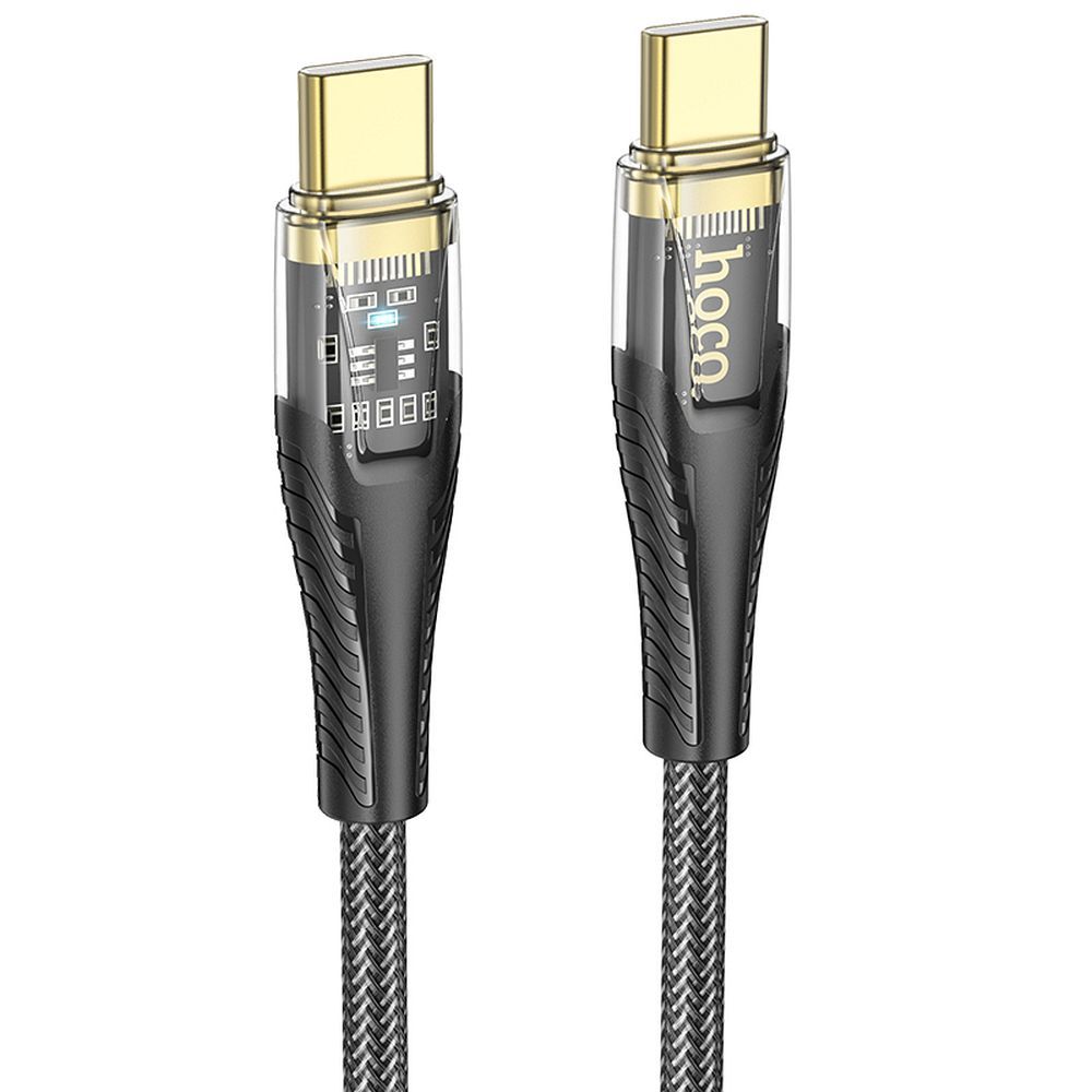 Kabel za podatke in polnjenje USB-C - USB-C HOCO U121, 60W, 1.2m, črn