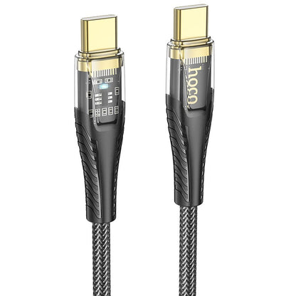 Kabel za podatke in polnjenje USB-C - USB-C HOCO U121, 60W, 1.2m, črn