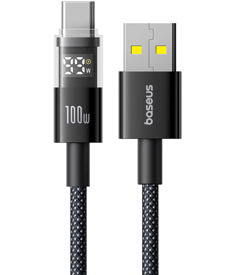 Kabel za podatke in polnjenje USB-A - USB-C Baseus Display 2, 100W, 2m, črn P10382701111-00