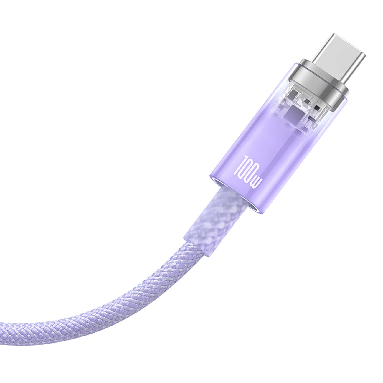 Kabel za podatke in polnjenje USB-A - USB-C Baseus Explorer, 100W, 1m, Vijolična CATS010405