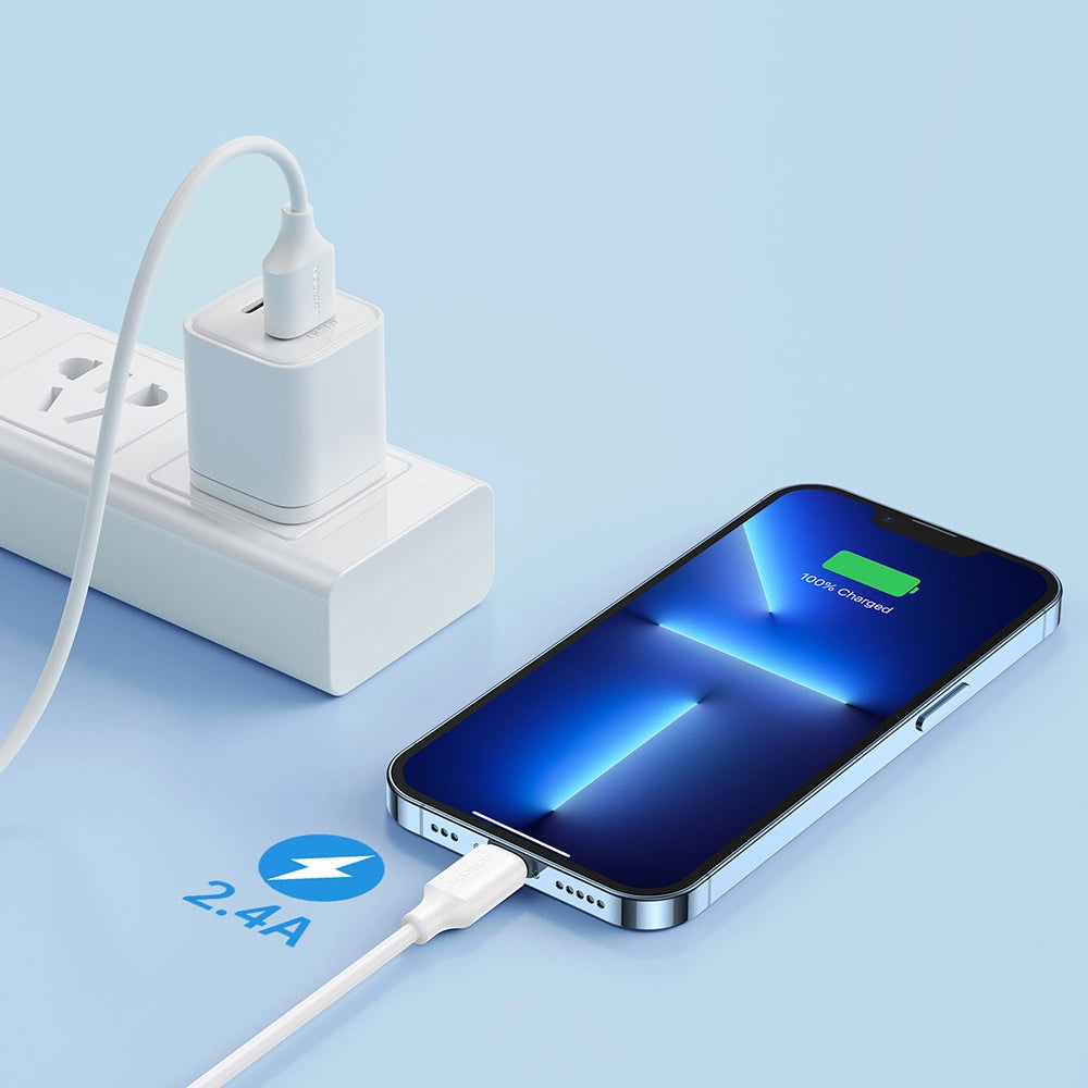 Kabel za prenos podatkov in polnjenje USB-A - Lightning Joyroom S-A9, 18W, 1m, Bel