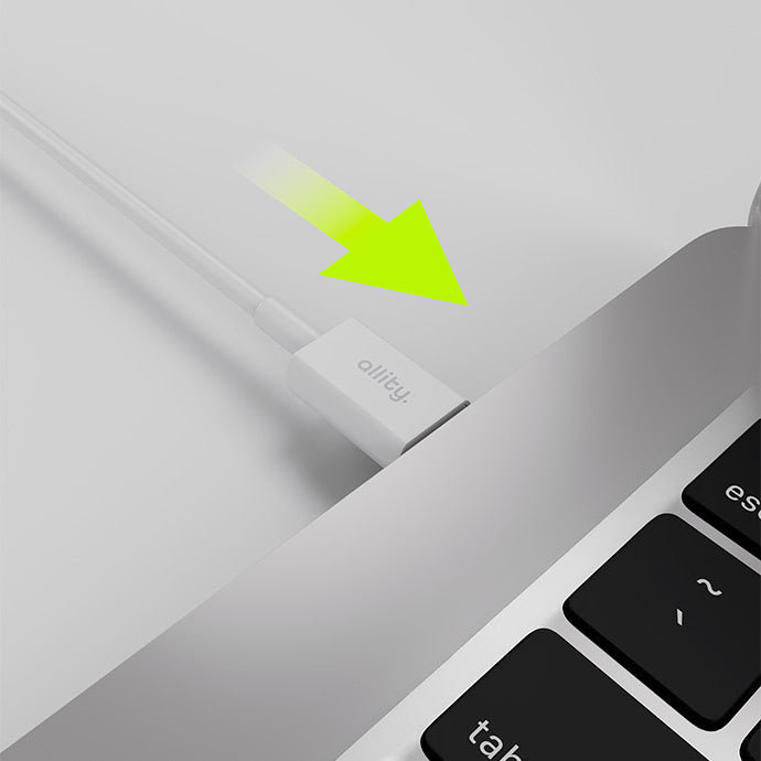 Kabel za podatke in polnjenje USB-C - USB-C Allity. AUC-03, 100W, 1m, Bel
