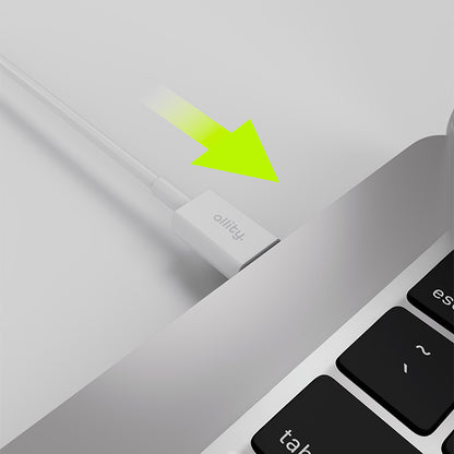 Kabel za podatke in polnjenje USB-C - USB-C Allity. AUC-03, 100W, 1m, Bel