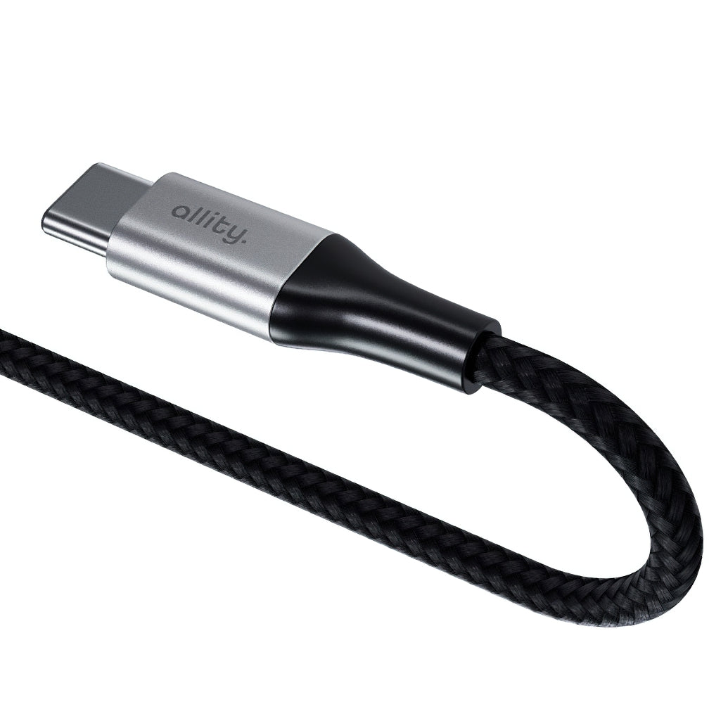 Kabel za podatke in polnjenje USB-C - USB-C Allity. AUC-01, 100W, 2m, črn
