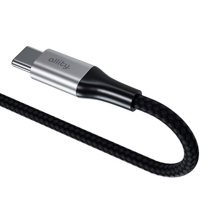 Kabel za podatke in polnjenje USB-C - USB-C Allity. AUC-01, 100W, 2m, črn