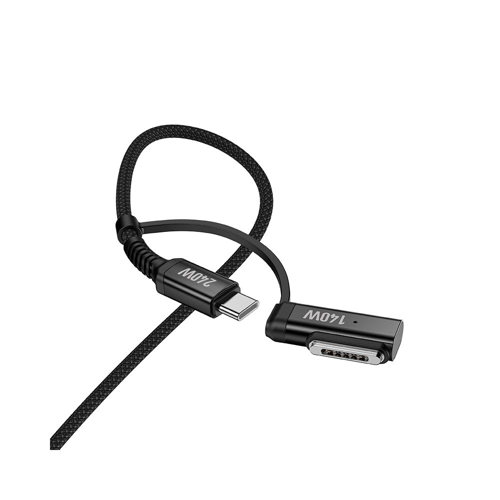 Polnilni kabel HOCO U142, USB-C - USB-C / MagSafe 3, 240W, 1.8m, črn