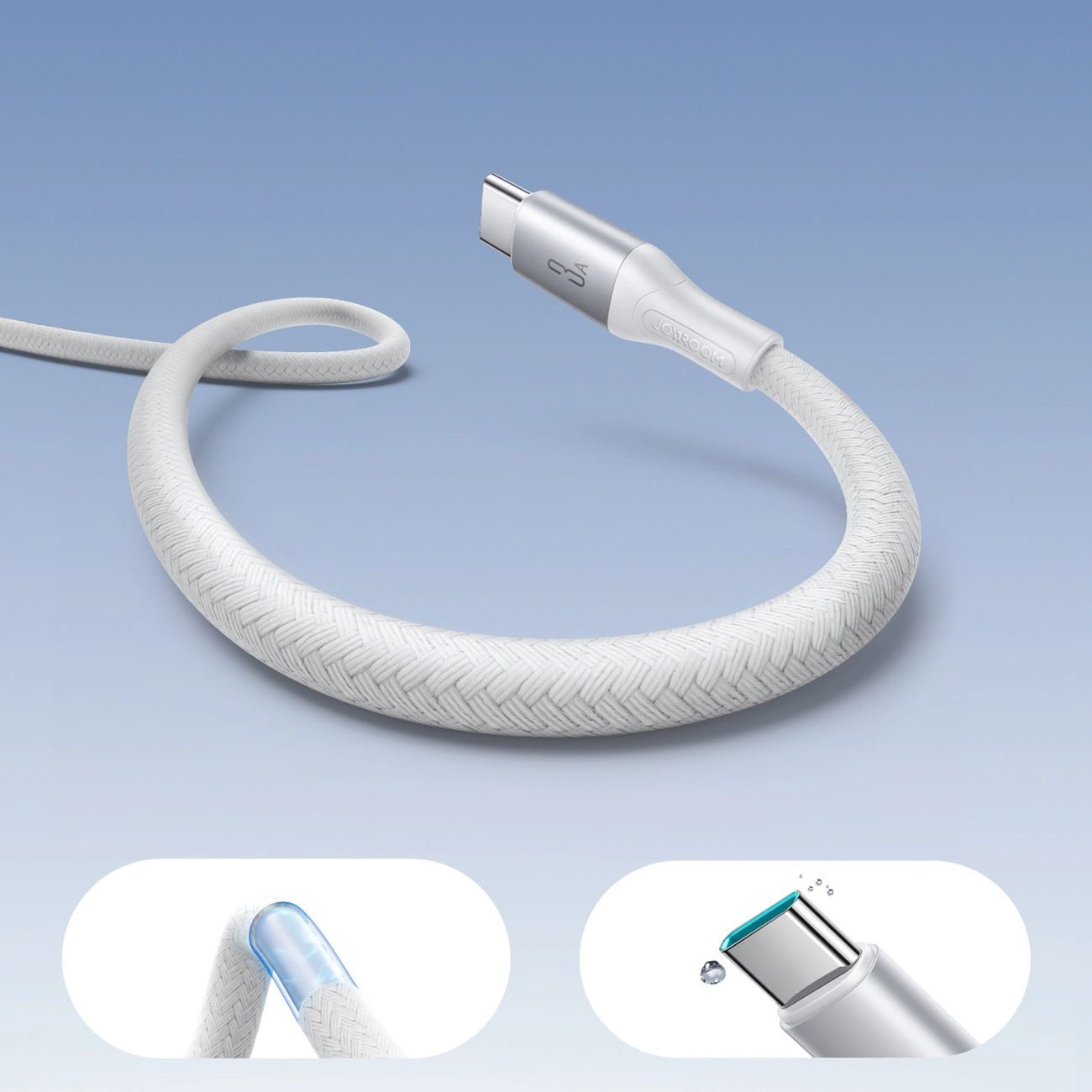 Kabel za podatke in polnjenje USB-A - USB-C Joyroom S-A28 Flash, 18W, 1m, Bel