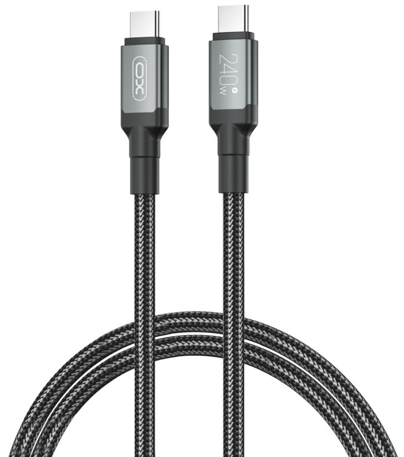 Kabel za podatke in polnjenje USB-C - USB-C XO Design NB-Q264A, 240W, 1m, črn