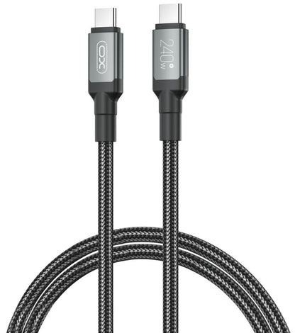 Kabel za podatke in polnjenje USB-C - USB-C XO Design NB-Q264A, 240W, 1m, črn