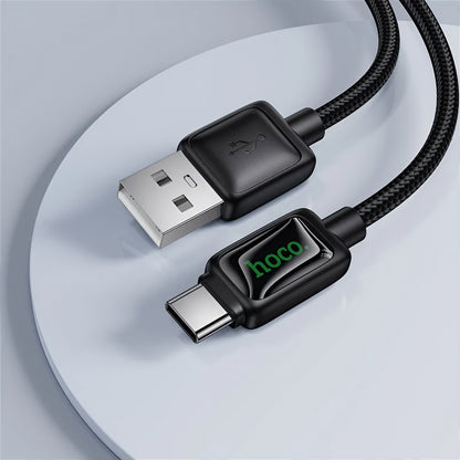 Kabel za podatke in polnjenje USB-A - USB-C HOCO U146, 36W, 1.2m, črn