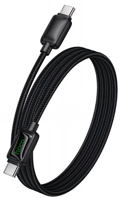 Kabel za podatke in polnjenje USB-C - USB-C HOCO U146, 60W, 1.2m, črn