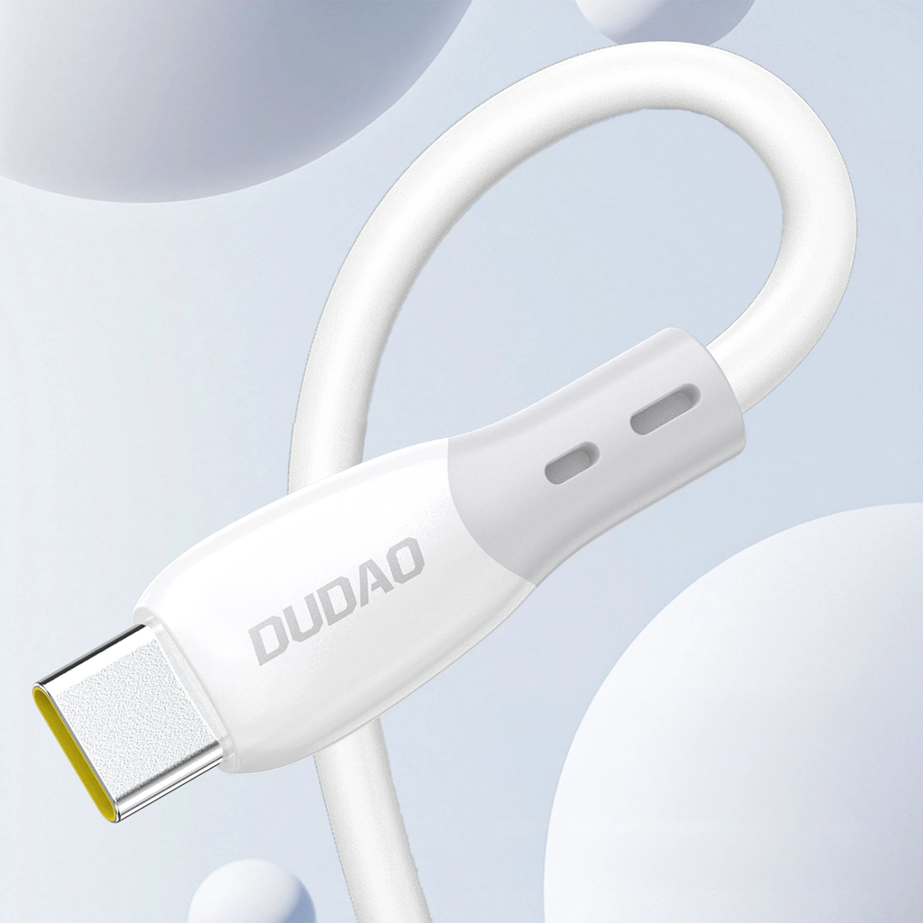 Kabel za podatke in polnjenje USB-C - USB-C Dudao L25SC, 60W, 1m, Bel