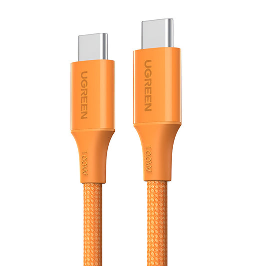 Podatkovni in polnilni kabel USB-C - USB-C UGREEN L502, 100W, 1m, Oranžna