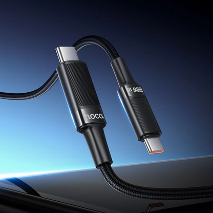 USB-C Data and Charging Cable - USB-C HOCO U153 Extreme, 100W, 1.2m, Black
